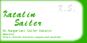 katalin sailer business card